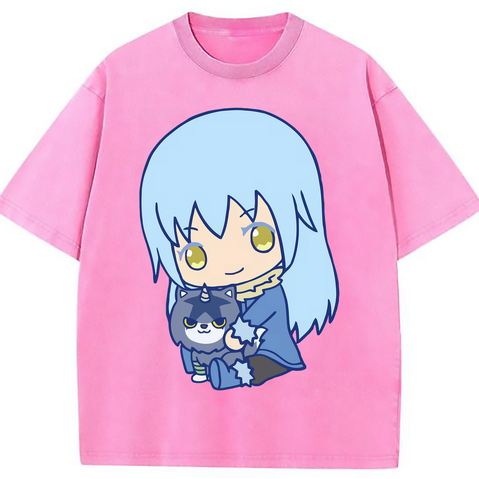（画像用） 転スラ Regarding Reincarnated to Slime 綿100% ヴィンテージ風 半袖Tシャツ（フロントプリント）
